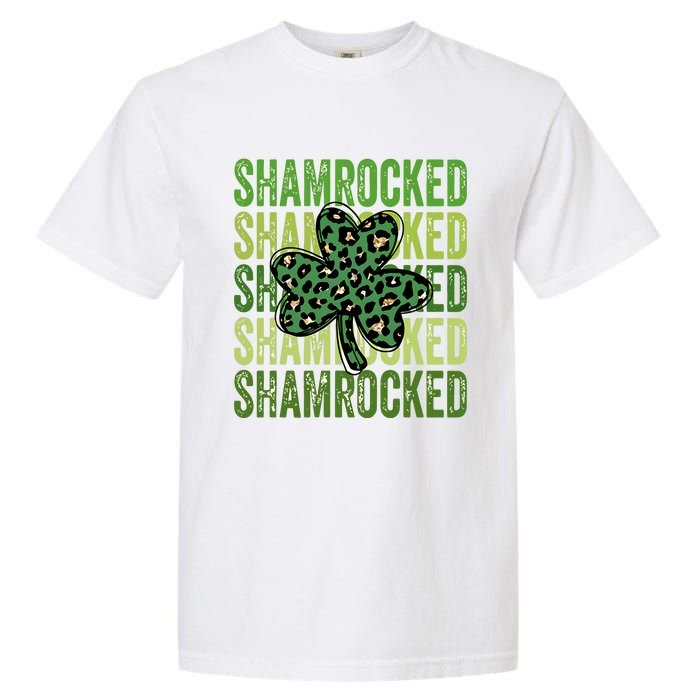 Shamrocked Womens St Patty's Cute St Paddy's Day Retro Irish Garment-Dyed Heavyweight T-Shirt