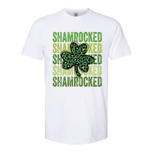 Shamrocked Womens St Patty's Cute St Paddy's Day Retro Irish Softstyle CVC T-Shirt