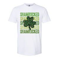 Shamrocked Womens St Patty's Cute St Paddy's Day Retro Irish Softstyle CVC T-Shirt