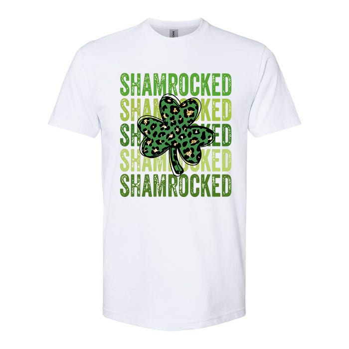 Shamrocked Womens St Patty's Cute St Paddy's Day Retro Irish Softstyle CVC T-Shirt