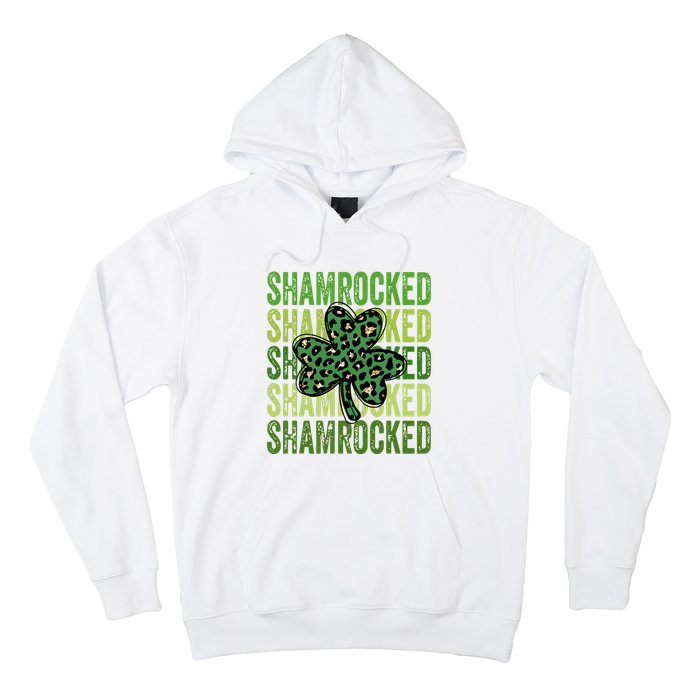 Shamrocked Womens St Patty's Cute St Paddy's Day Retro Irish Hoodie