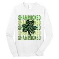 Shamrocked Womens St Patty's Cute St Paddy's Day Retro Irish Long Sleeve Shirt