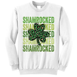 Shamrocked Womens St Patty's Cute St Paddy's Day Retro Irish Sweatshirt