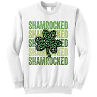 Shamrocked Womens St Patty's Cute St Paddy's Day Retro Irish Sweatshirt