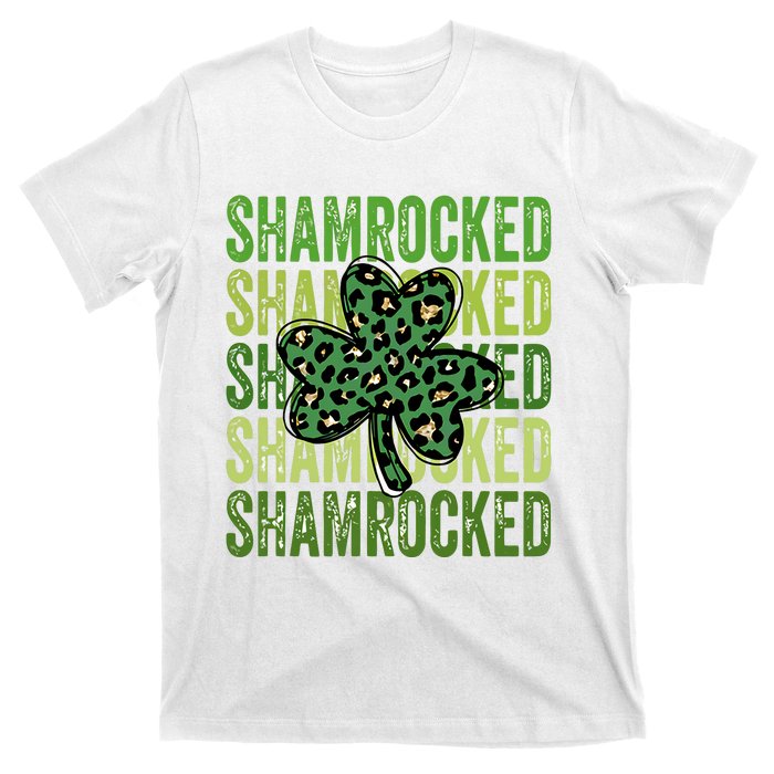 Shamrocked Womens St Patty's Cute St Paddy's Day Retro Irish T-Shirt