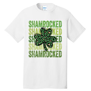 Shamrocked Womens St Patty's Cute St Paddy's Day Retro Irish Tall T-Shirt