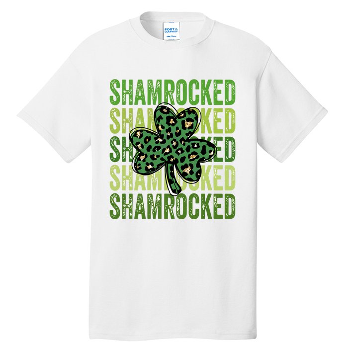 Shamrocked Womens St Patty's Cute St Paddy's Day Retro Irish Tall T-Shirt