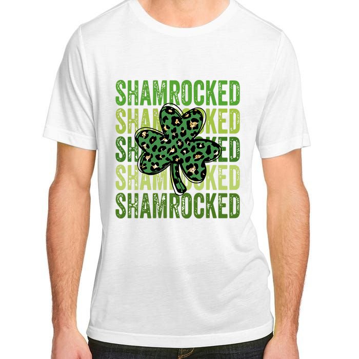 Shamrocked Womens St Patty's Cute St Paddy's Day Retro Irish Adult ChromaSoft Performance T-Shirt