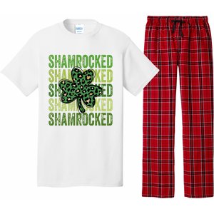 Shamrocked Womens St Patty's Cute St Paddy's Day Retro Irish Pajama Set