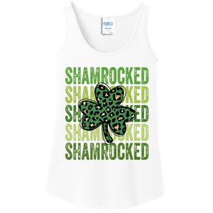 Shamrocked Womens St Patty's Cute St Paddy's Day Retro Irish Ladies Essential Tank