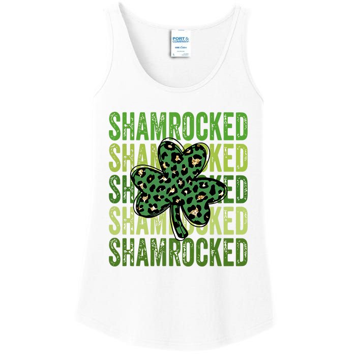 Shamrocked Womens St Patty's Cute St Paddy's Day Retro Irish Ladies Essential Tank