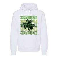 Shamrocked Womens St Patty's Cute St Paddy's Day Retro Irish Premium Hoodie