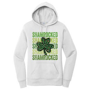 Shamrocked Womens St Patty's Cute St Paddy's Day Retro Irish Women's Pullover Hoodie