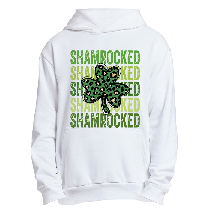 Shamrocked Womens St Patty's Cute St Paddy's Day Retro Irish Urban Pullover Hoodie