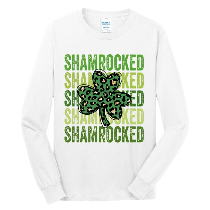 Shamrocked Womens St Patty's Cute St Paddy's Day Retro Irish Tall Long Sleeve T-Shirt