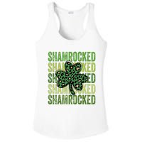 Shamrocked Womens St Patty's Cute St Paddy's Day Retro Irish Ladies PosiCharge Competitor Racerback Tank