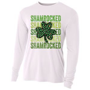 Shamrocked Womens St Patty's Cute St Paddy's Day Retro Irish Cooling Performance Long Sleeve Crew