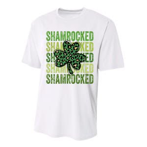 Shamrocked Womens St Patty's Cute St Paddy's Day Retro Irish Performance Sprint T-Shirt