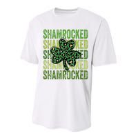 Shamrocked Womens St Patty's Cute St Paddy's Day Retro Irish Performance Sprint T-Shirt