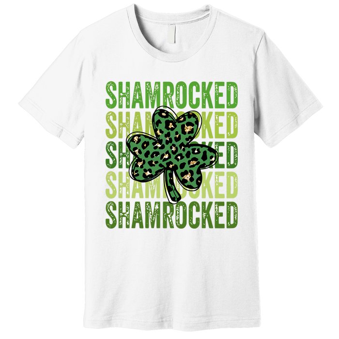 Shamrocked Womens St Patty's Cute St Paddy's Day Retro Irish Premium T-Shirt