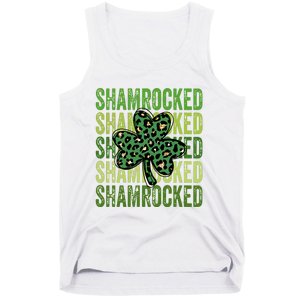 Shamrocked Womens St Patty's Cute St Paddy's Day Retro Irish Tank Top