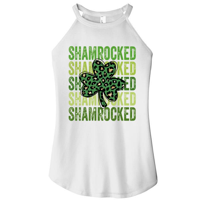 Shamrocked Womens St Patty's Cute St Paddy's Day Retro Irish Women's Perfect Tri Rocker Tank