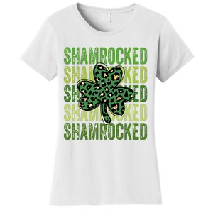 Shamrocked Womens St Patty's Cute St Paddy's Day Retro Irish Women's T-Shirt