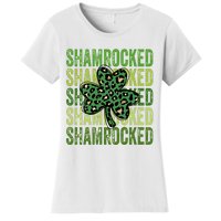 Shamrocked Womens St Patty's Cute St Paddy's Day Retro Irish Women's T-Shirt