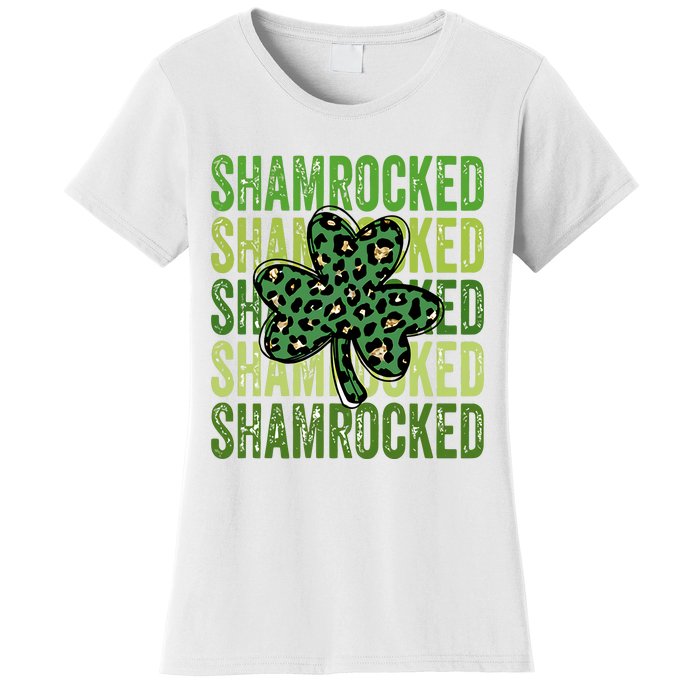 Shamrocked Womens St Patty's Cute St Paddy's Day Retro Irish Women's T-Shirt