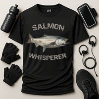 Salmon Whisperer Salmon Fishing Cooling Performance Crew T-Shirt