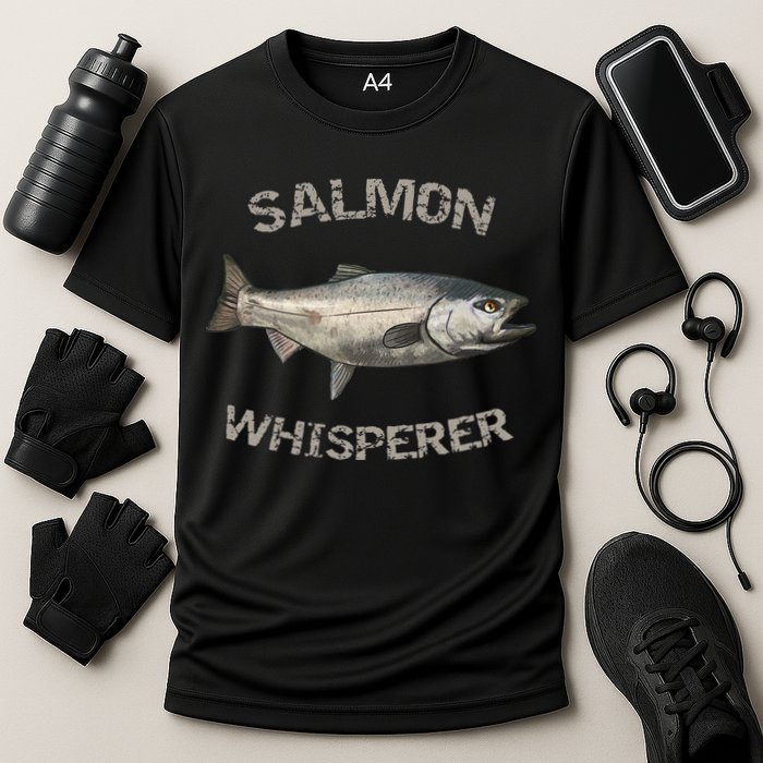 Salmon Whisperer Salmon Fishing Cooling Performance Crew T-Shirt