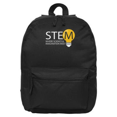 Stem Where Science & Imagination Meet Funny Design 16 in Basic Backpack