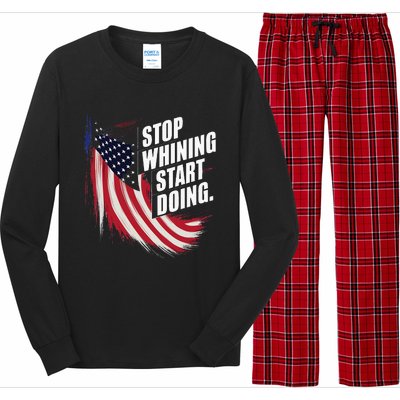 Stop Whining Start Doing Funny Motivational Workout Long Sleeve Pajama Set