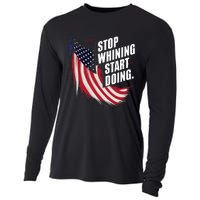 Stop Whining Start Doing Funny Motivational Workout Cooling Performance Long Sleeve Crew