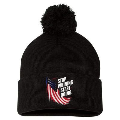 Stop Whining Start Doing Funny Motivational Workout Pom Pom 12in Knit Beanie