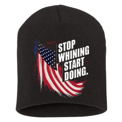 Stop Whining Start Doing Funny Motivational Workout Short Acrylic Beanie