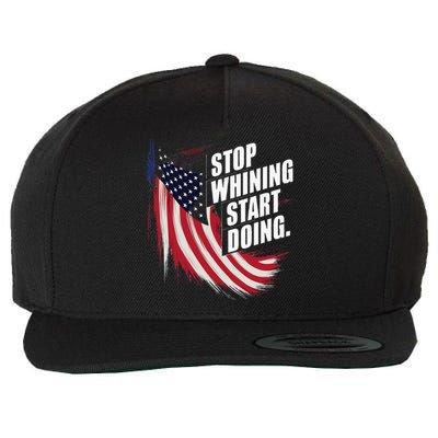 Stop Whining Start Doing Funny Motivational Workout Wool Snapback Cap