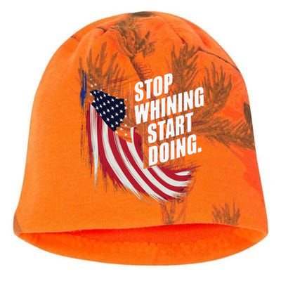 Stop Whining Start Doing Funny Motivational Workout Kati - Camo Knit Beanie