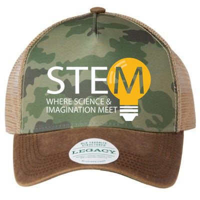 Stem Where Science & Imagination Meet Funny Legacy Tie Dye Trucker Hat