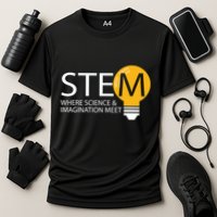 Stem Where Science & Imagination Meet Funny Performance Shirt