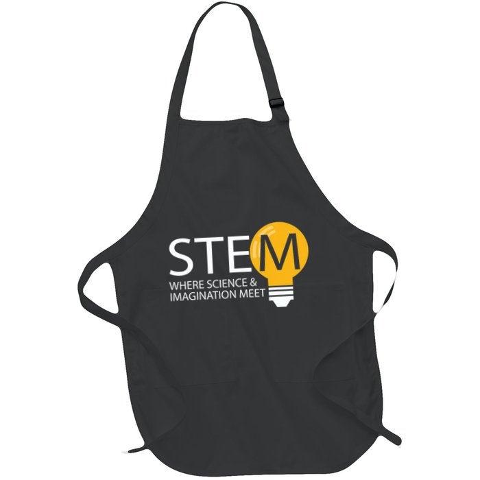 Stem Where Science & Imagination Meet Funny Full-Length Apron With Pockets