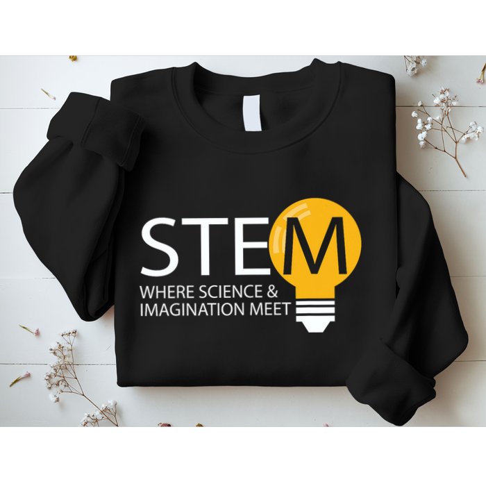 Stem Where Science & Imagination Meet Funny Sweatshirt