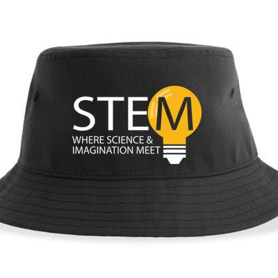 Stem Where Science & Imagination Meet Funny Sustainable Bucket Hat