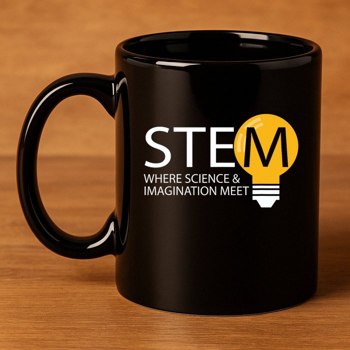Stem Where Science & Imagination Meet Funny 11oz C Handle Ceramic Mug