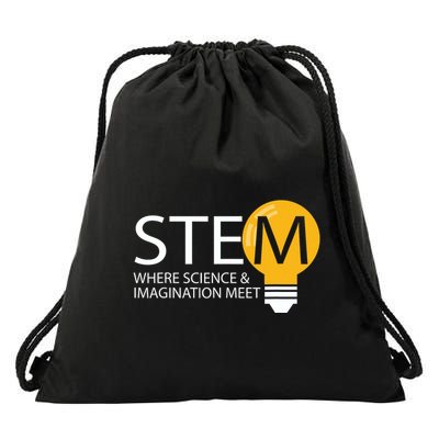 Stem Where Science & Imagination Meet Funny Drawstring Bag