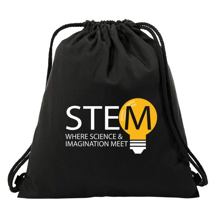 Stem Where Science & Imagination Meet Funny Drawstring Bag