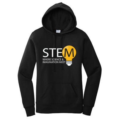 Stem Where Science & Imagination Meet Funny Women's Pullover Hoodie