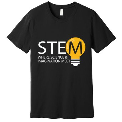 Stem Where Science & Imagination Meet Funny Premium T-Shirt
