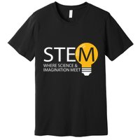 Stem Where Science & Imagination Meet Funny Premium T-Shirt