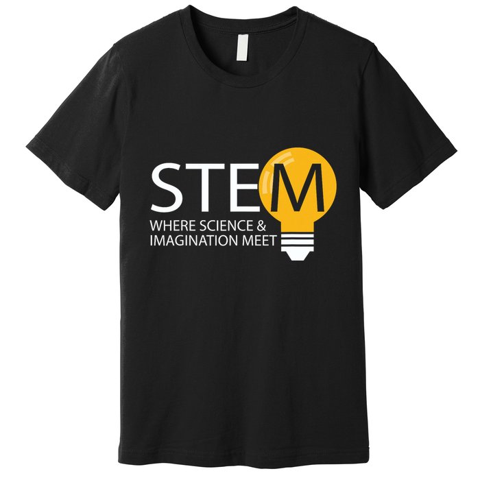 Stem Where Science & Imagination Meet Funny Premium T-Shirt